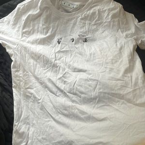 Blue and white off-white shirt size large